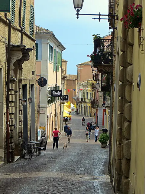Corso Elio Adriano in the centre of Atri