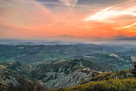 Sunset over the Calanchi of Atri