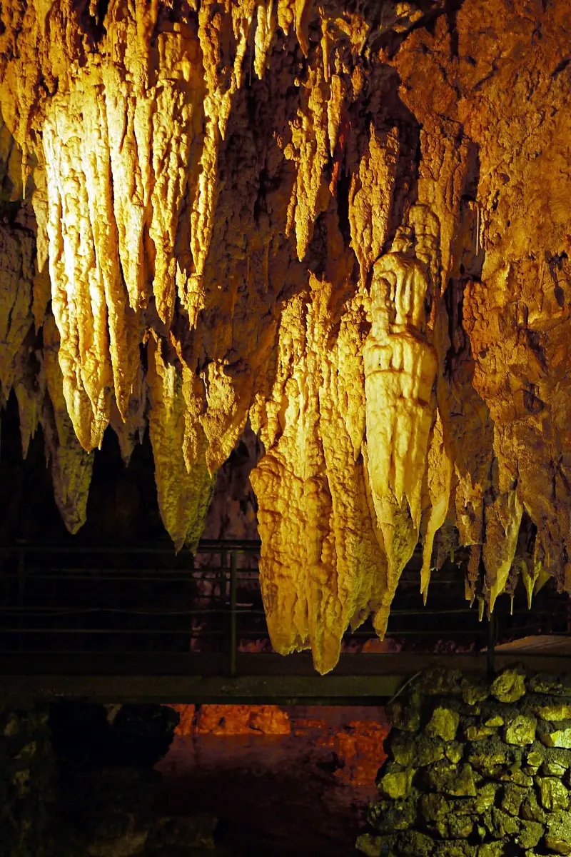 Stalactites in the Stiffe Caves