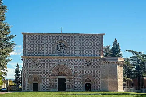 The Basilica of Santa Maria di Collemaggio in L'Aquila
